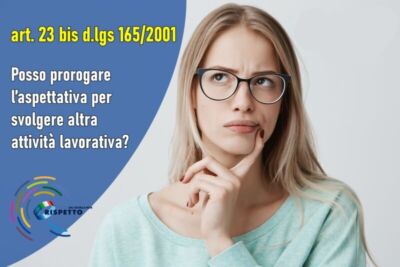 Il personale scolastico può usufruire dell’aspettativa ex art 23 bis d.lgs 165/2001 per dedicarsi ad altra attività lavorativa